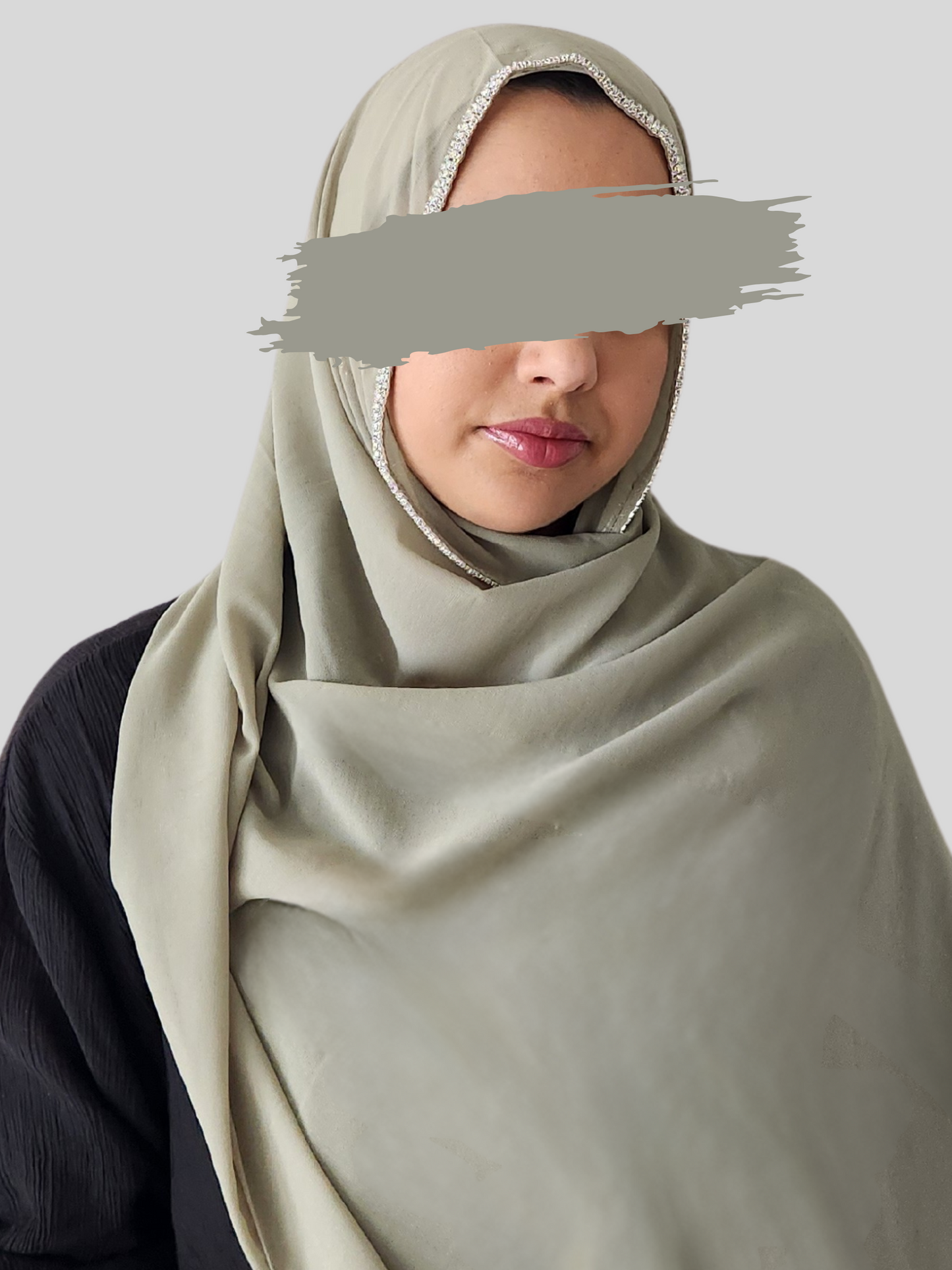 Rhinestone Chiffon Hijab