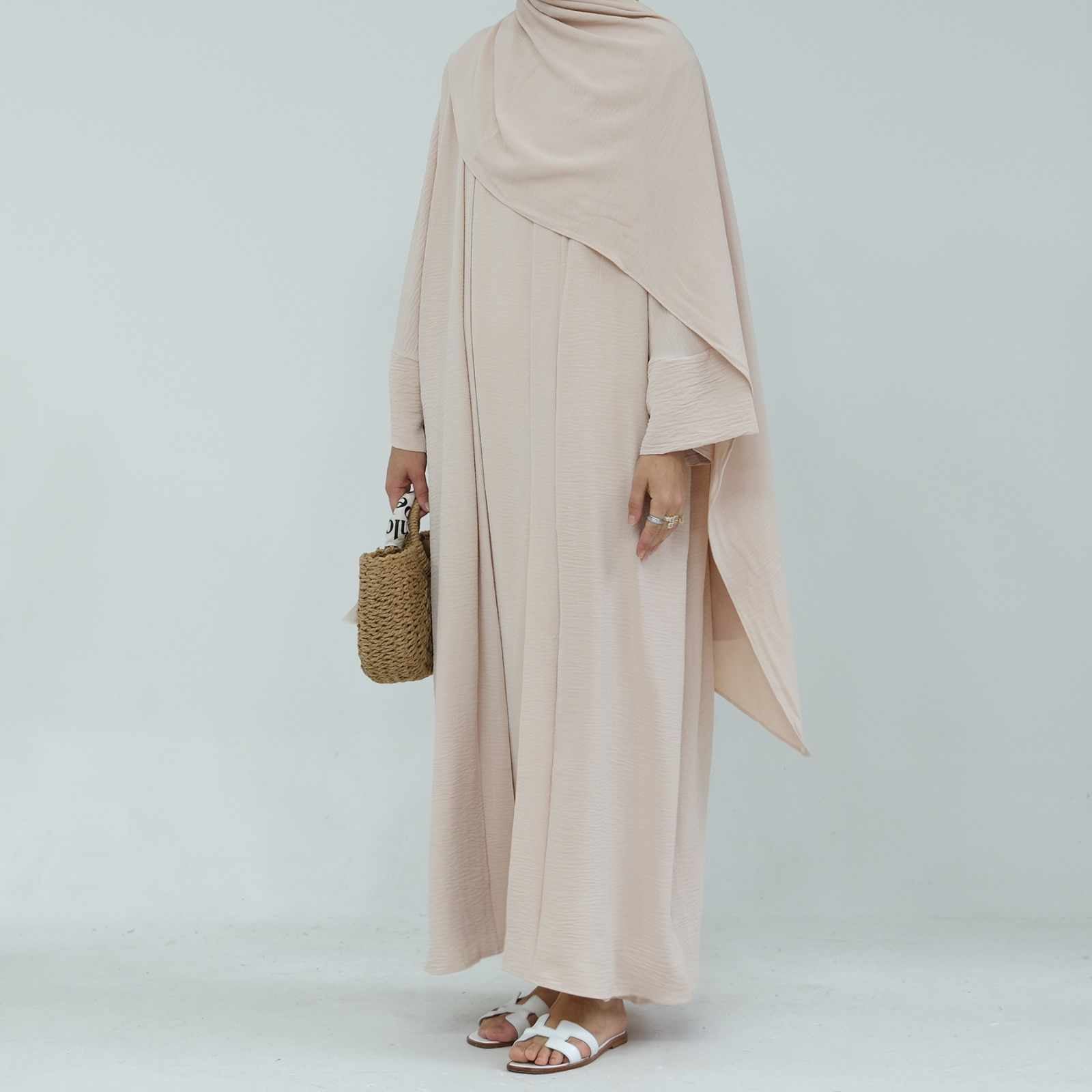 4 Piece Abaya Set | Beige Abaya for Women