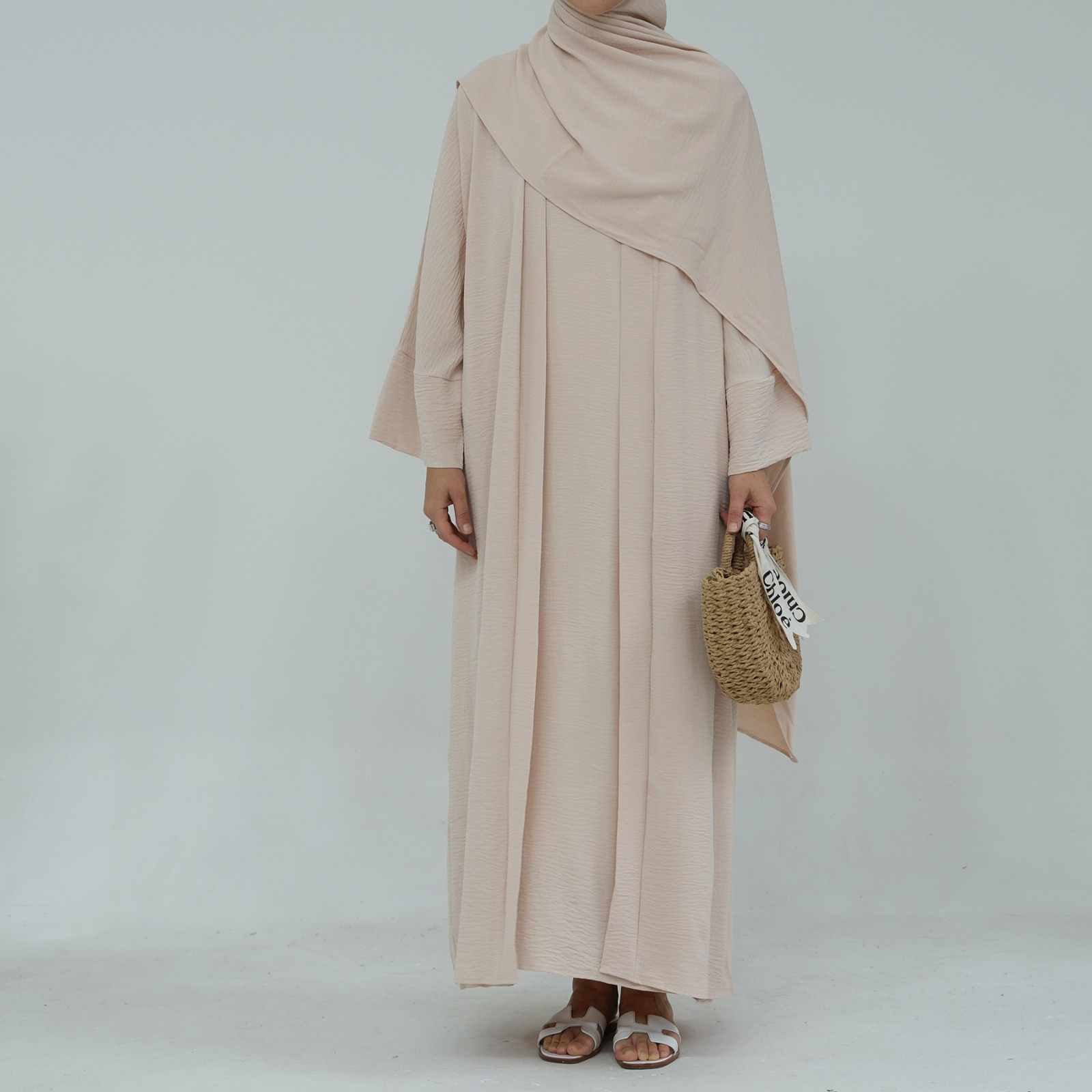 4 Piece Abaya Set | Beige Abaya for Women