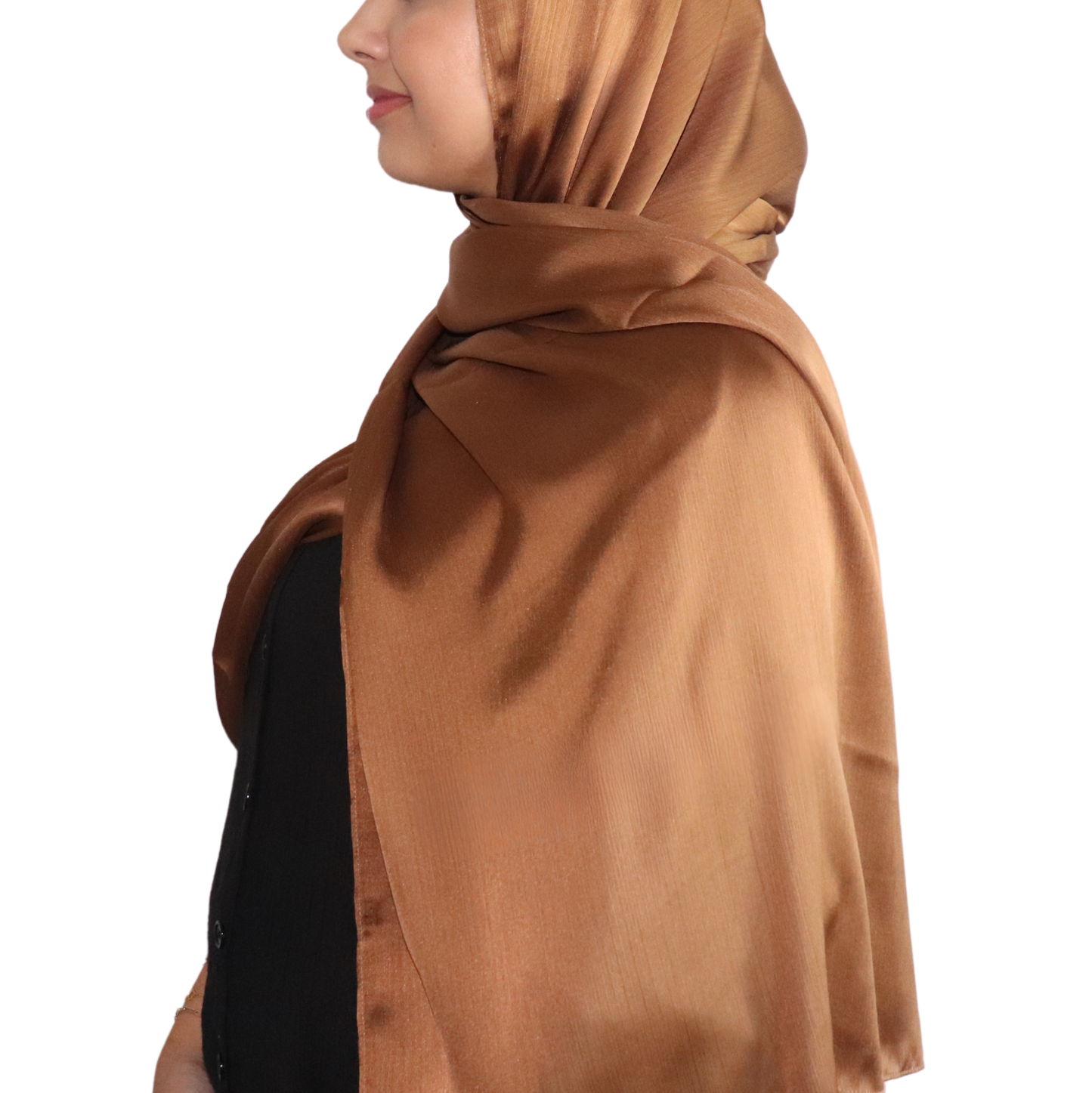 Chocolate Satin Crinkle Chiffon Hijab | Stylish Women's Hijabs