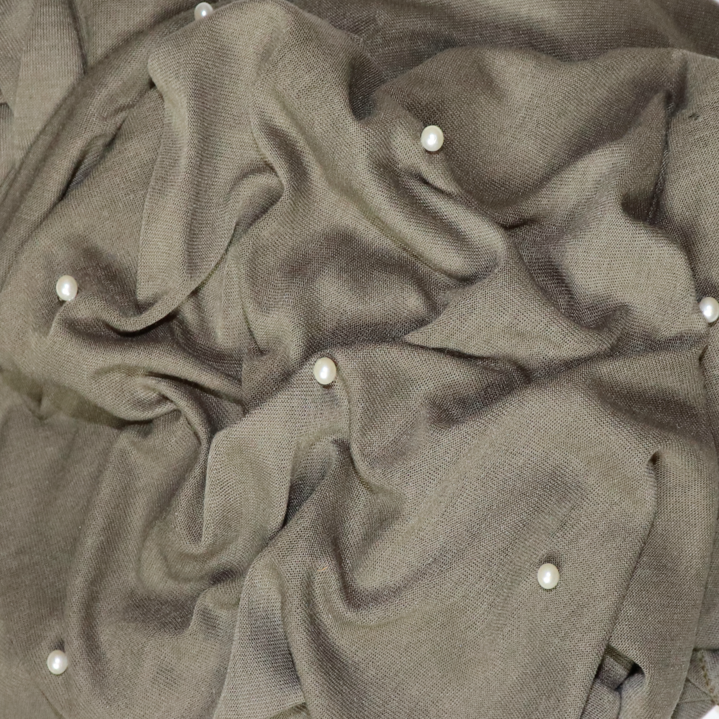 Pearl Jersey Hijab - Olive