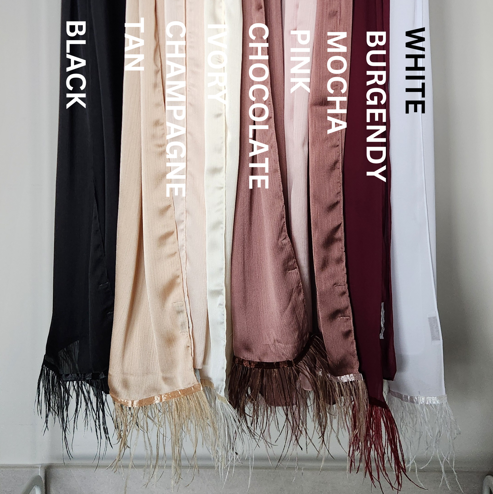 Burgundy Feather Embellished Hijab | Luxurious Hijabs
