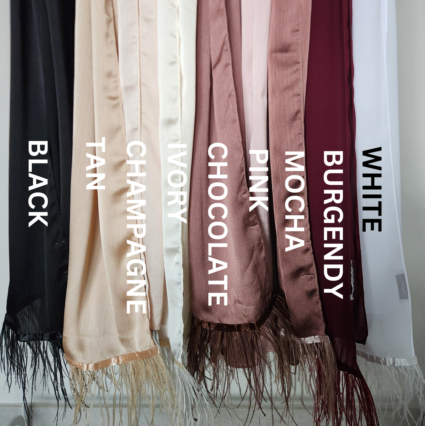Feather Embellished Hijab | Luxurious Hijabs