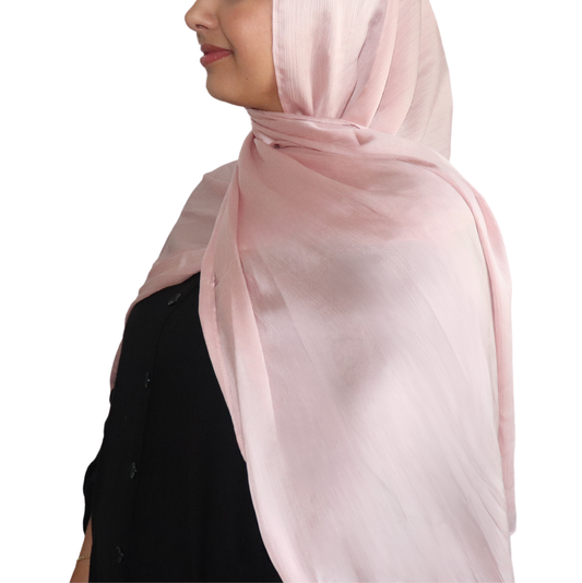 Blush Crinkle Chiffon Hijab | Stylish Women's Hijabs