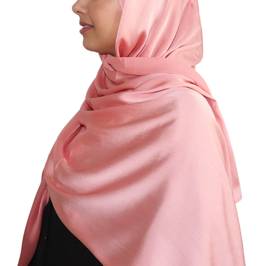 Candy Satin Crinkle Chiffon Hijab | Stylish & Elegant
