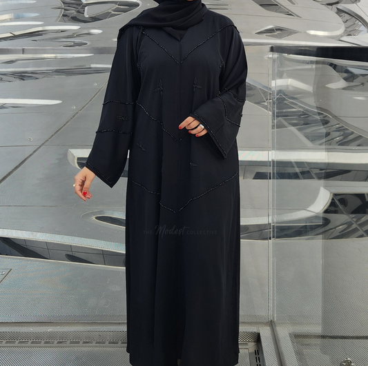 black abaya black embellished abaya black ramadan abaya abaya set