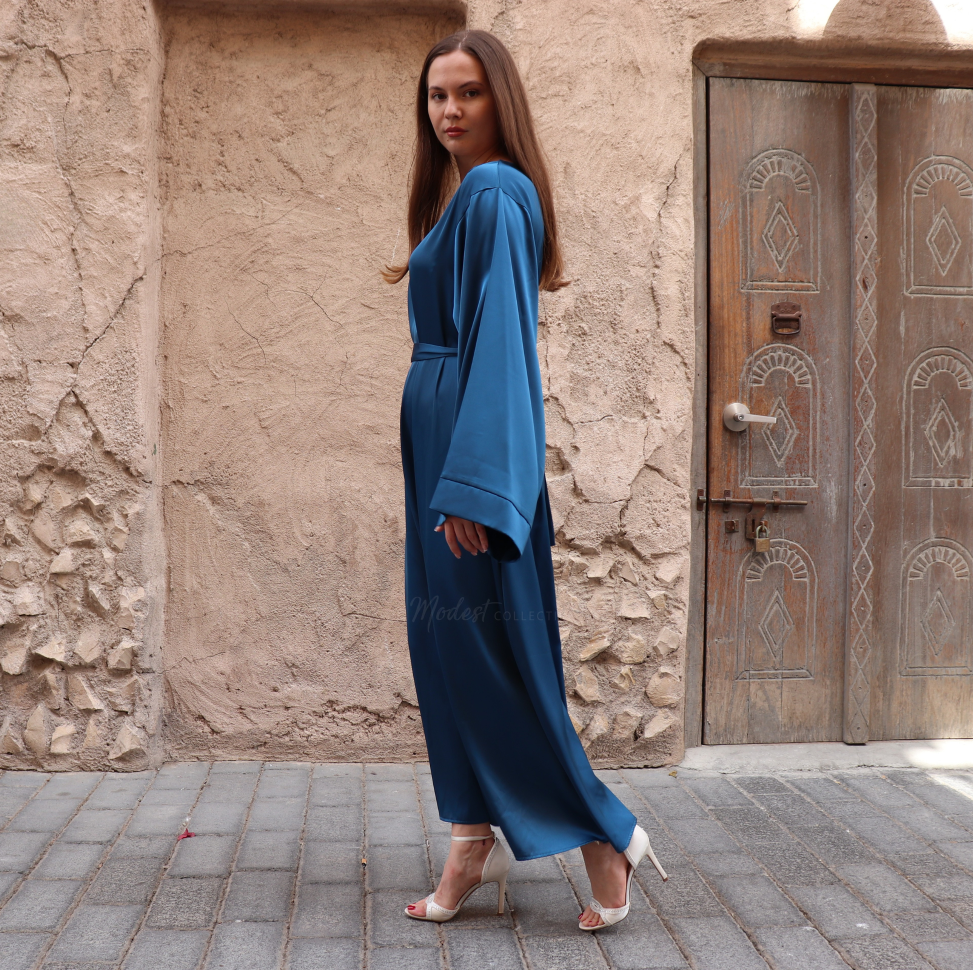 cobalt blue satin maxi dress CurveWow Twist Front Satin Maxi Dress Cobalt Blue Curvewow