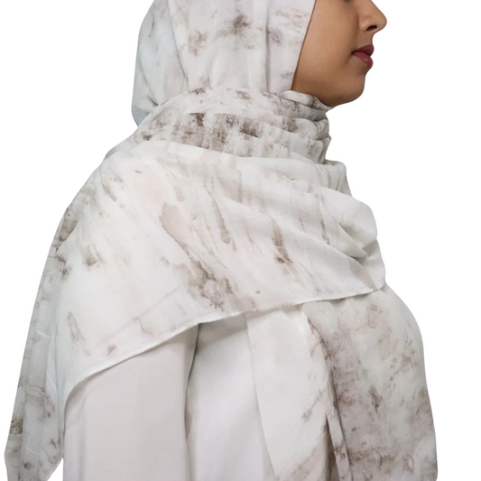 cotton marble hijab scarf