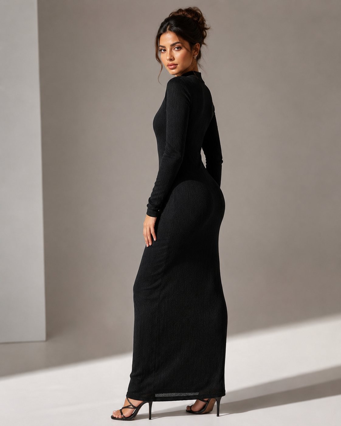 Long sleeve bodycon maxi dress