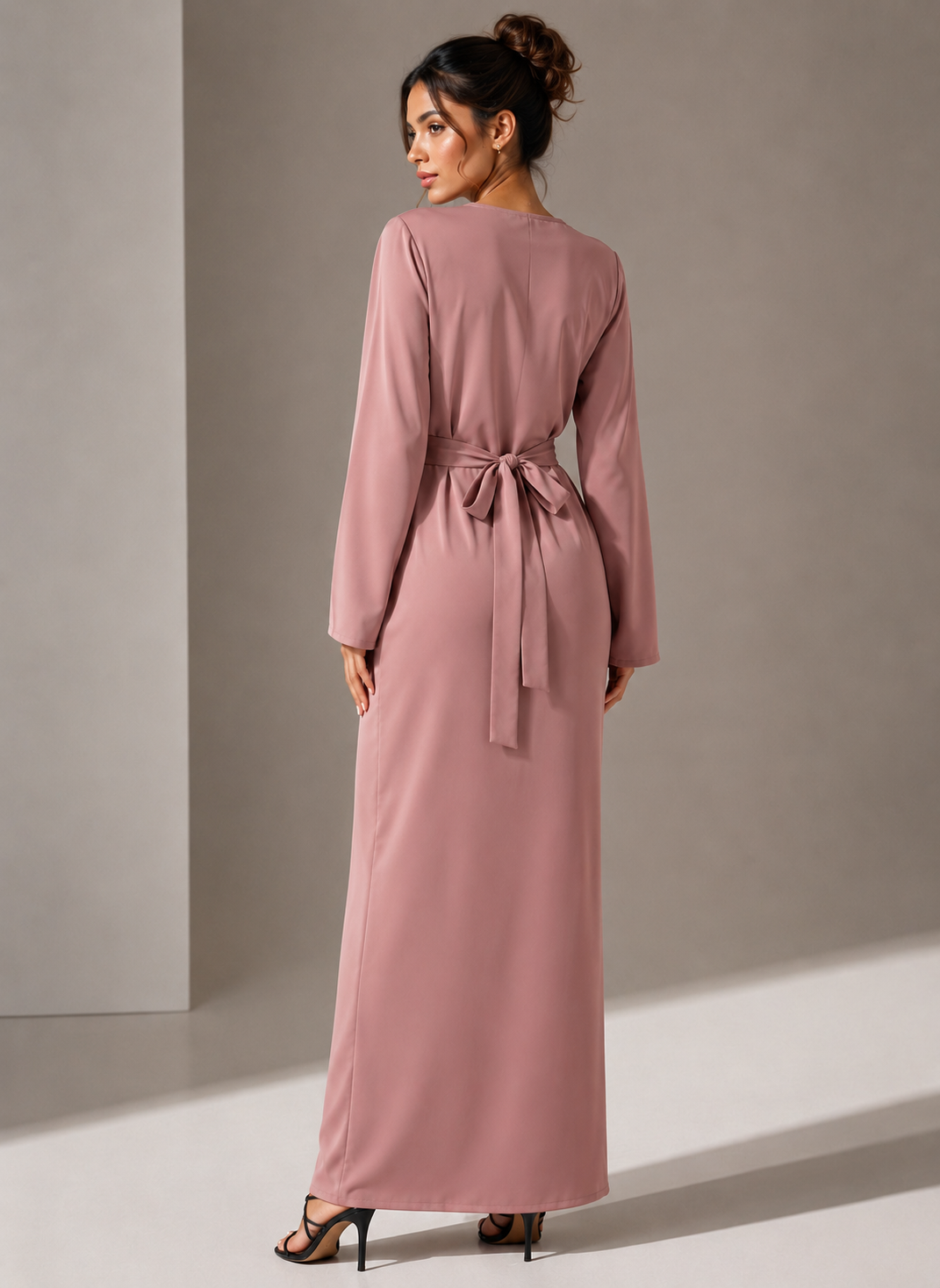 Abaya Under Dress - Pink