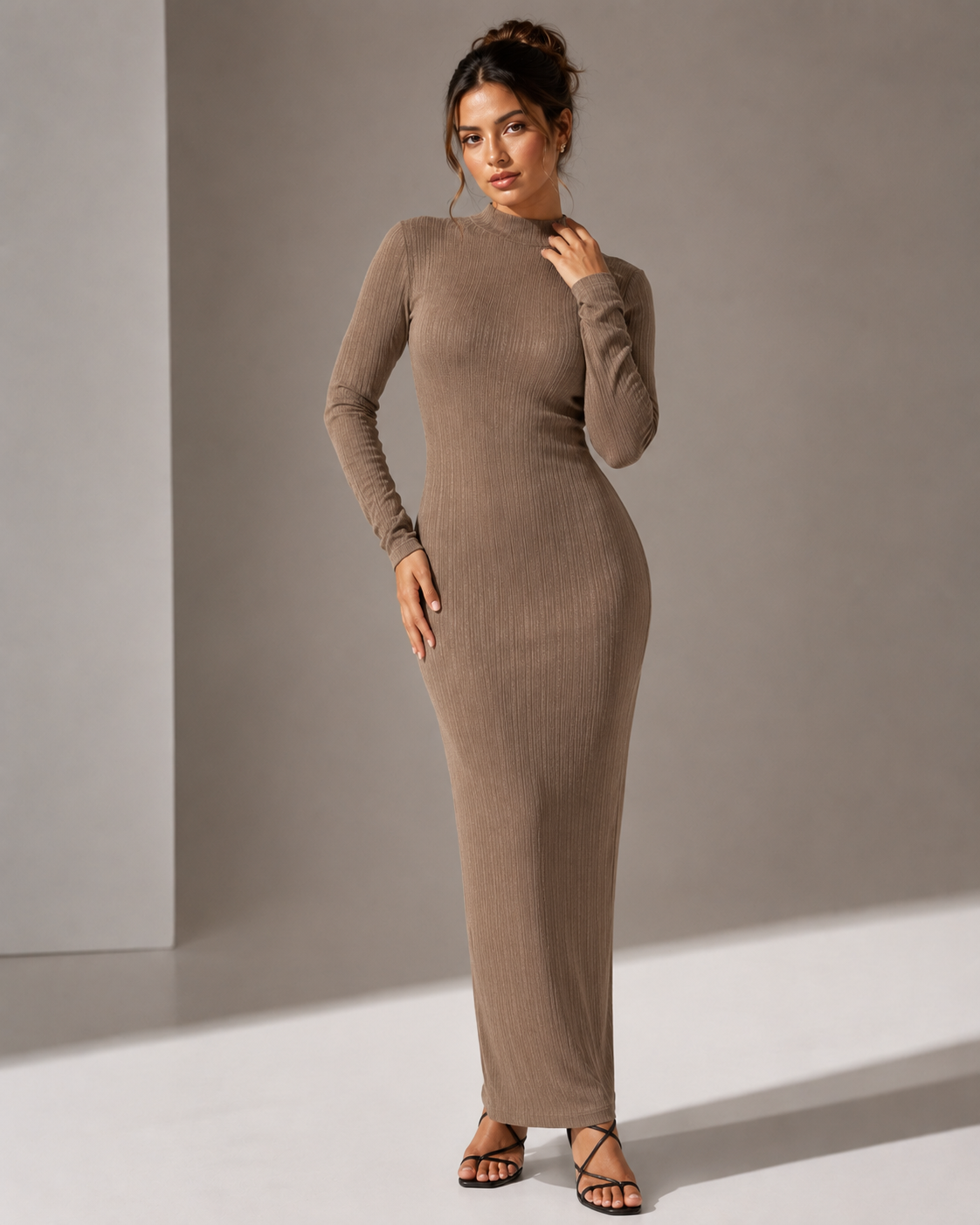 Long sleeve bodycon maxi dress