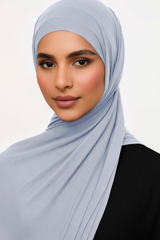 Bamboo Jersey Hijab - Sky