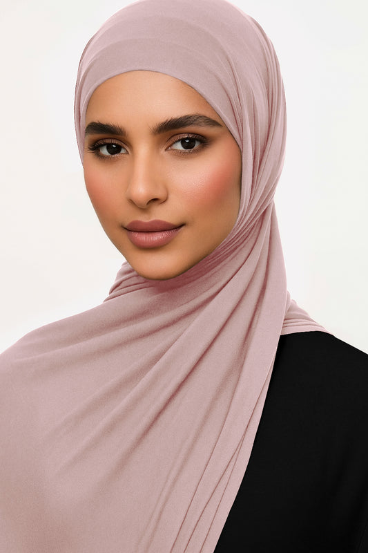 Bamboo Jersey Hijab - Mauve