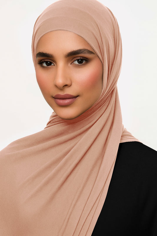 Bamboo Jersey Hijab - Mocha