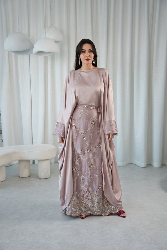 Roselle Embroidered 2 Piece Kaftan