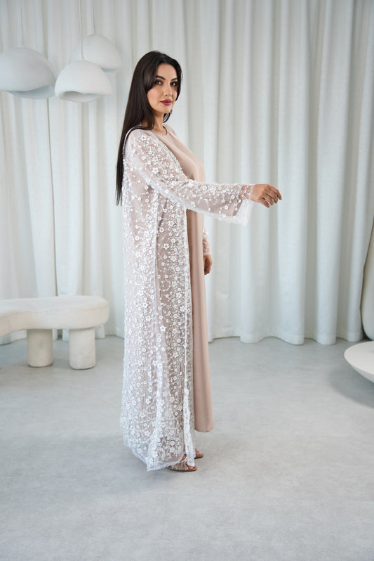 Aurora Blossom Sequin Abaya Set