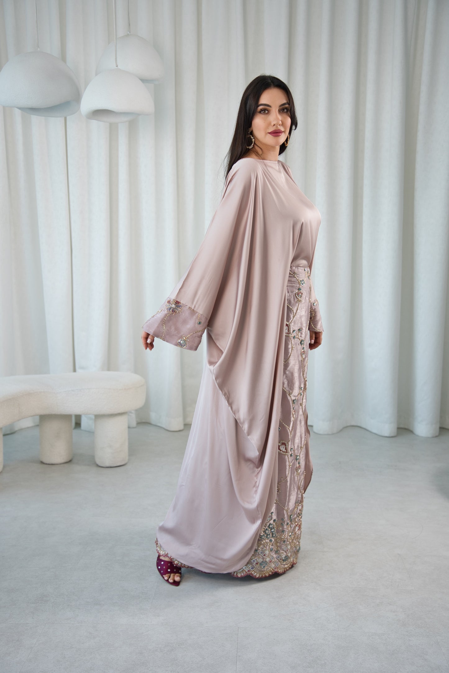Roselle Embroidered 2 Piece Kaftan