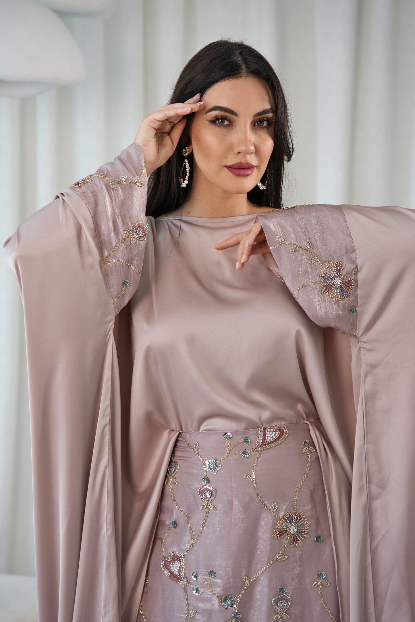 Roselle Embroidered 2 Piece Kaftan
