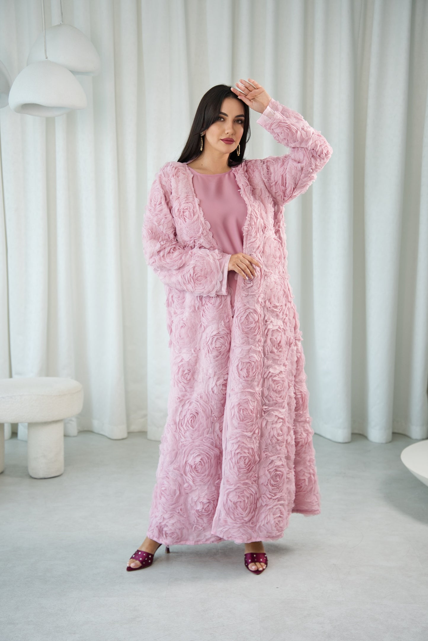 Rose Muse 3D Abaya Set