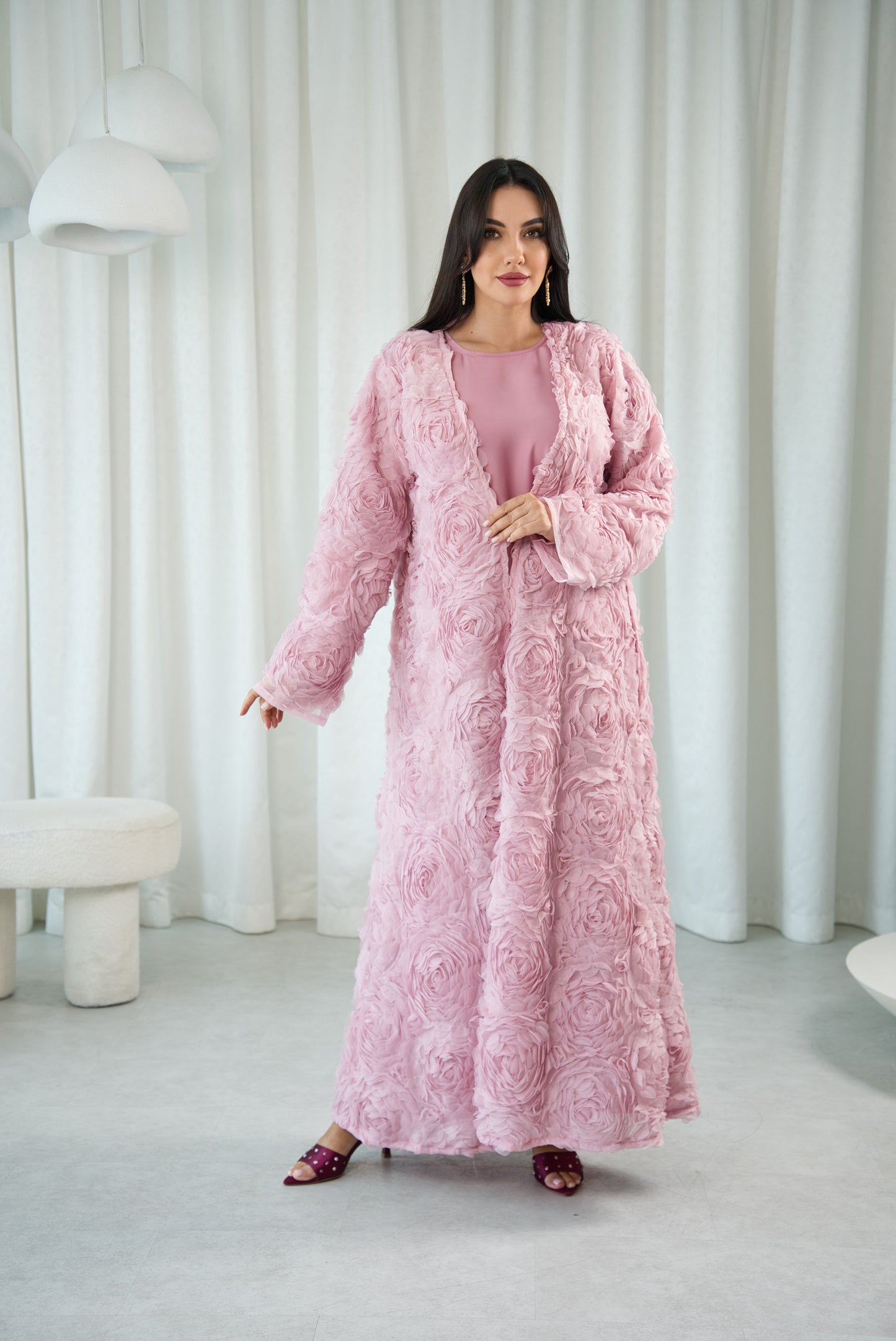 Rose Muse 3D Abaya Set