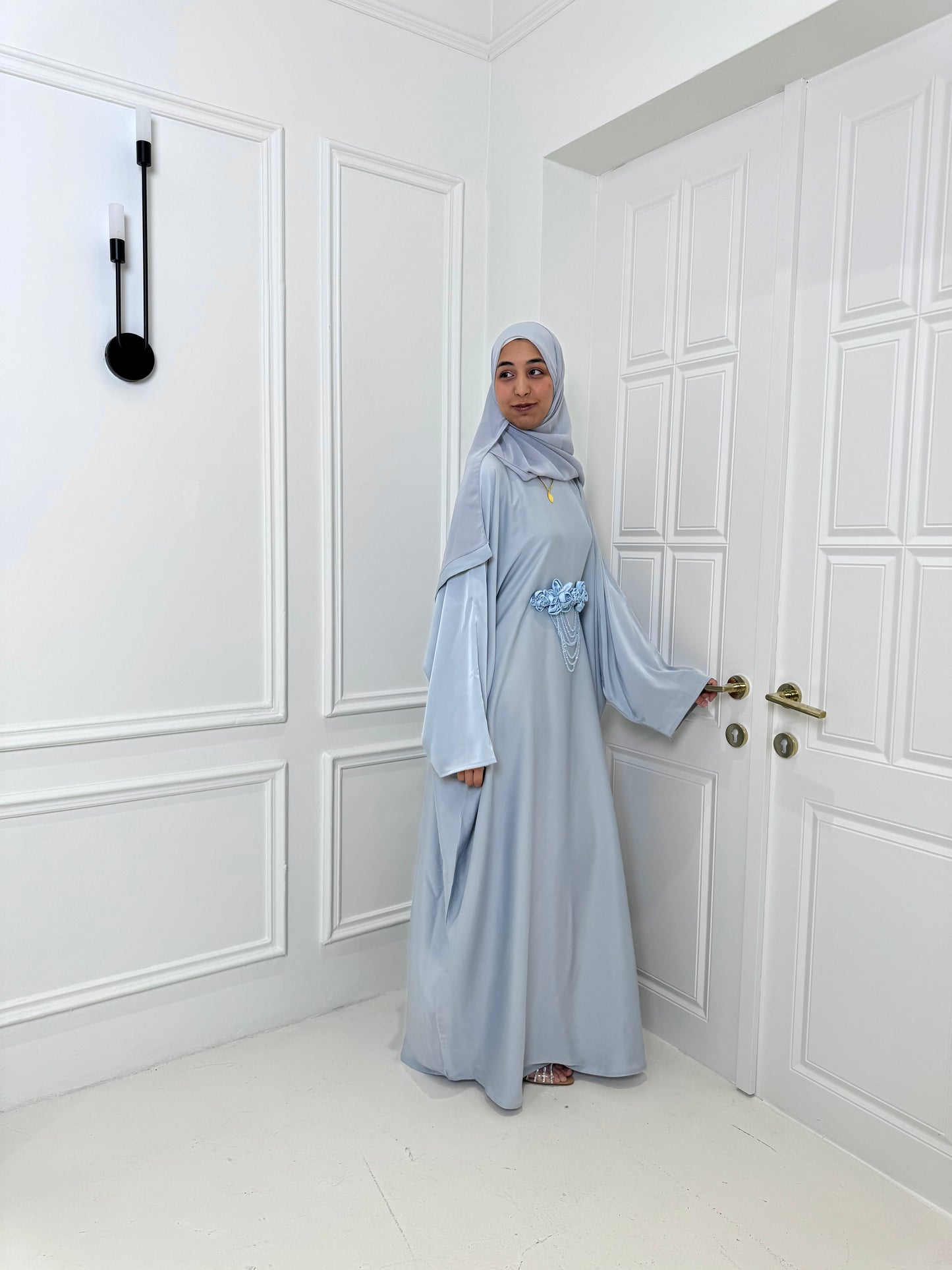 Amara Butterfly Kaftan - Light Blue