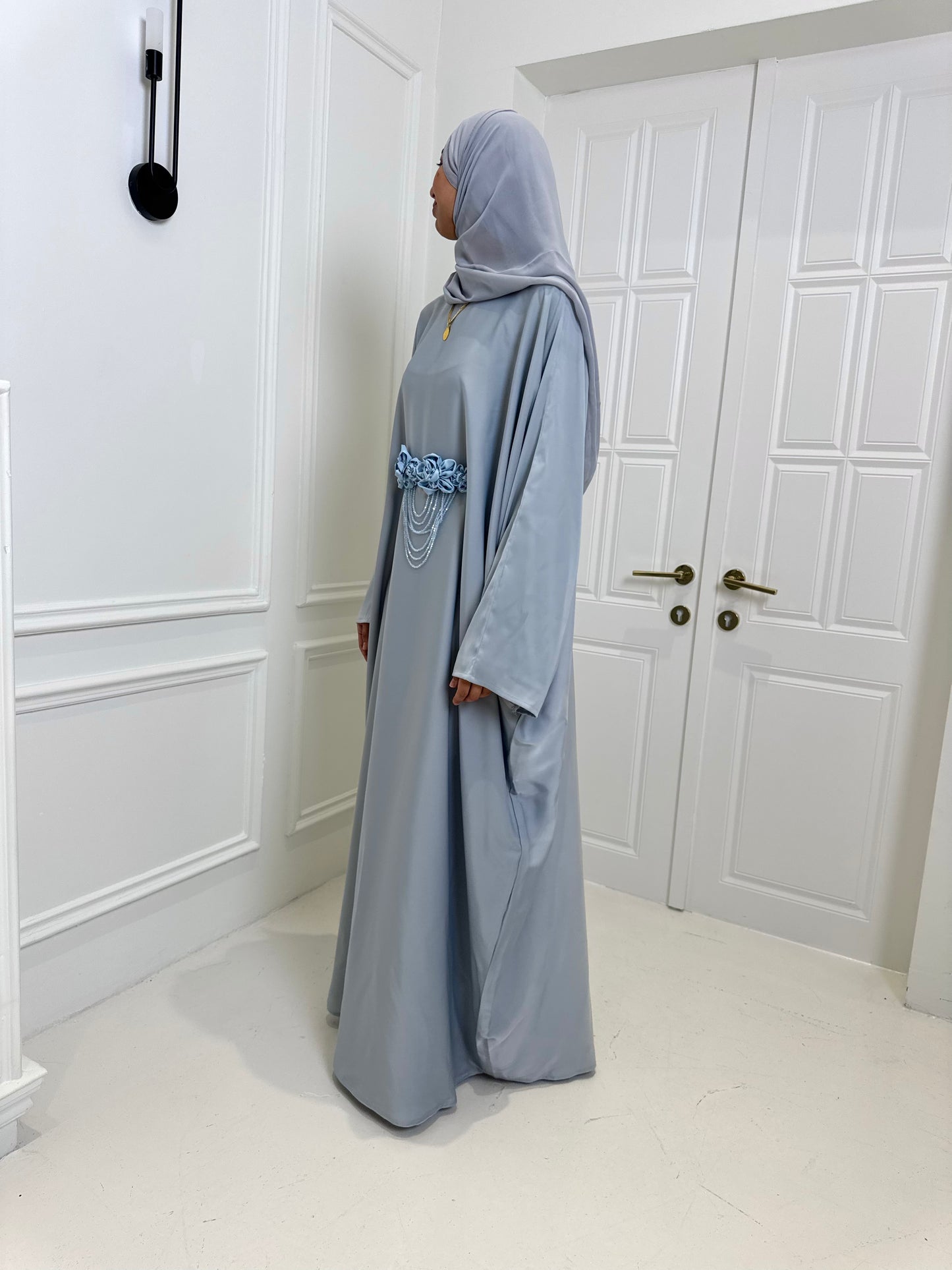 Amara Butterfly Kaftan - Light Blue