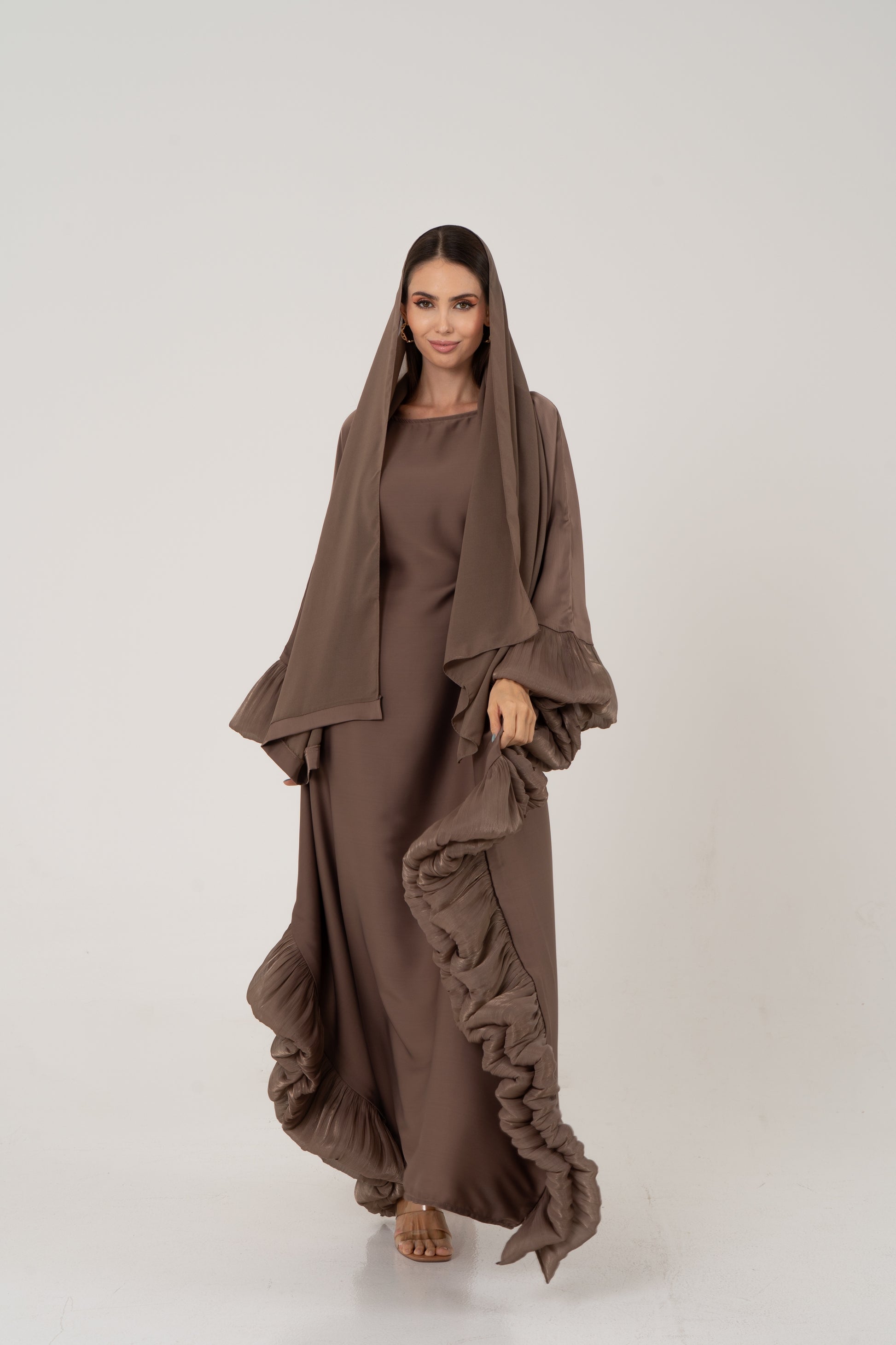 butterfly kaftan satin abaya