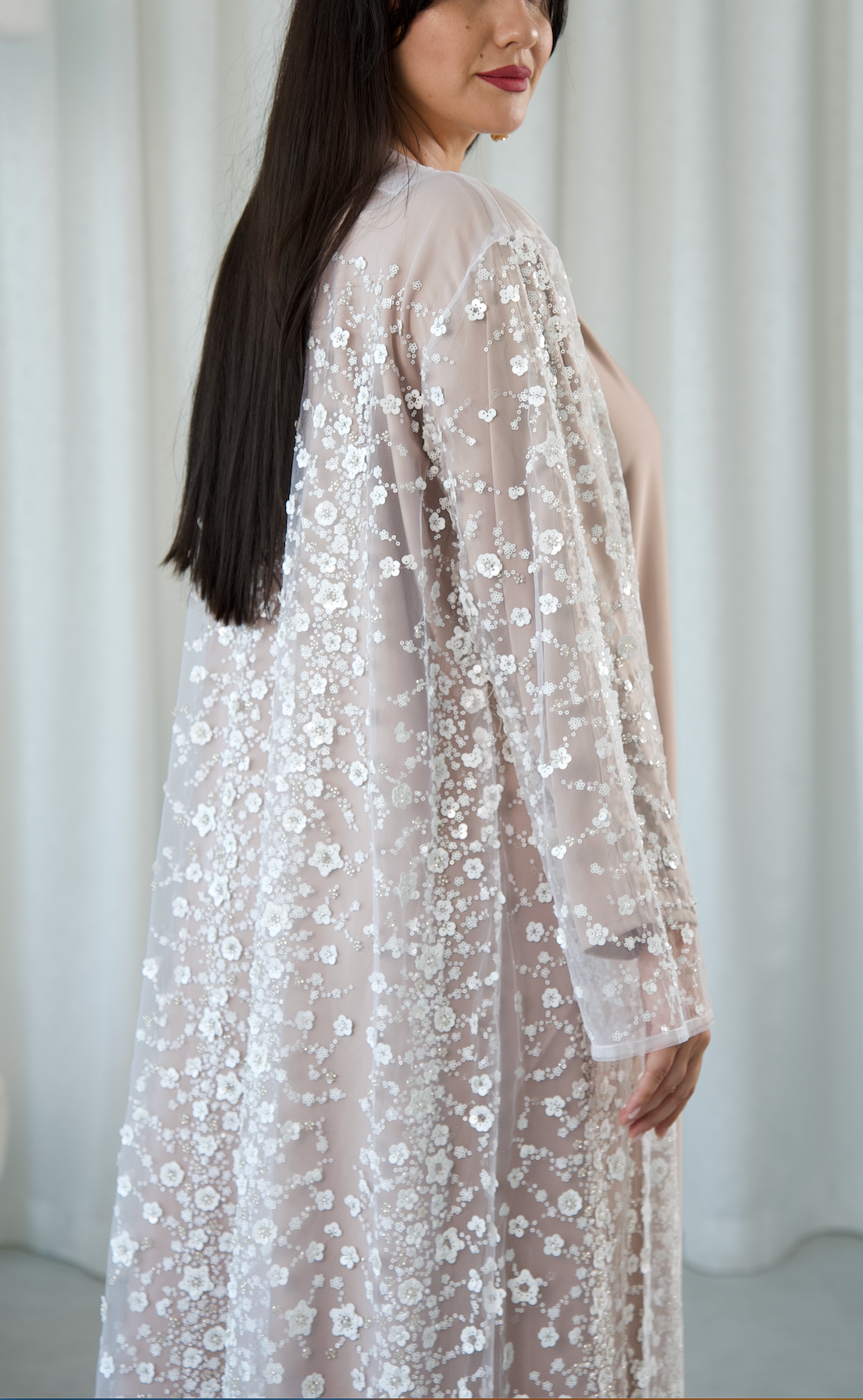 Aurora Blossom Sequin Abaya Set