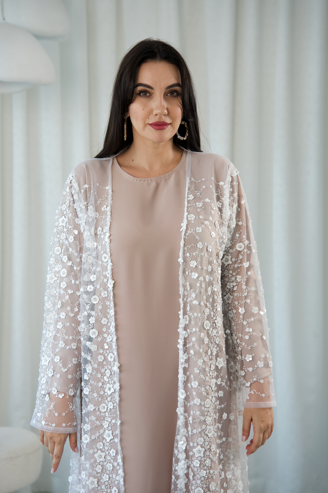 Aurora Blossom Sequin Abaya Set