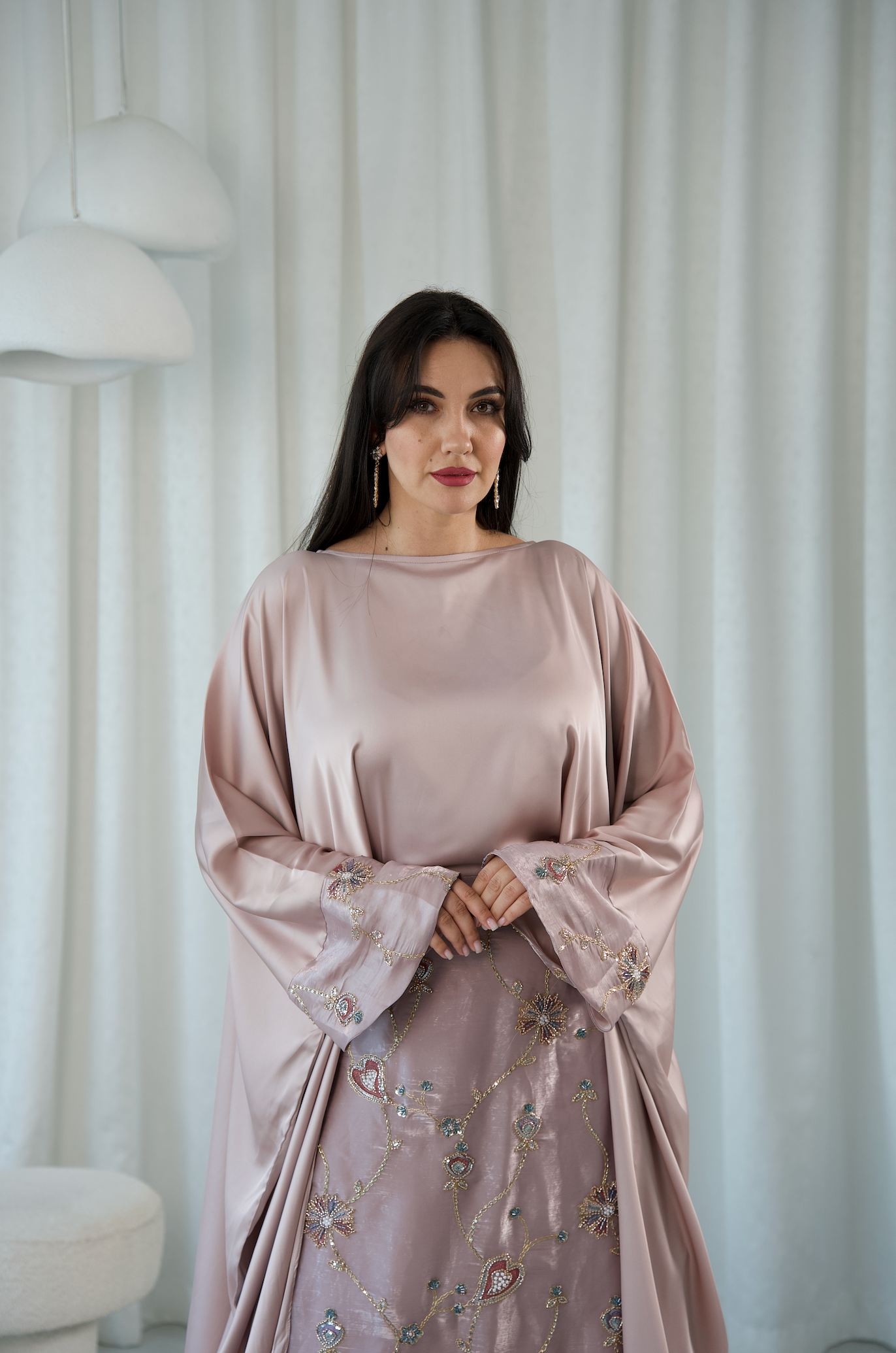 Roselle Embroidered 2 Piece Kaftan