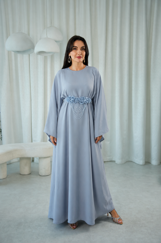 blue butterfly kaftan