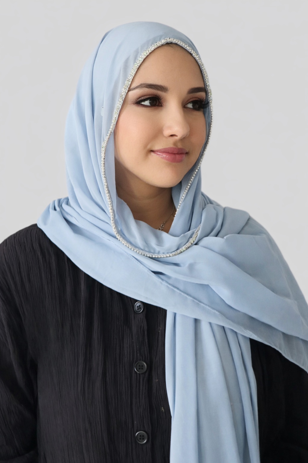 Rhinestone Chiffon Hijab