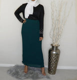 Pleated Maxi Skirt - Emerald