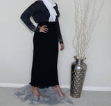 Pleated Maxi Skirt - Black