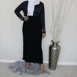 Pleated Maxi Skirt - Black