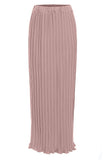 Pleated Maxi Skirt - Nude
