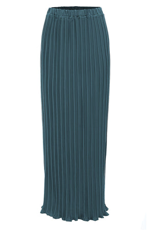 Pleated Maxi Skirt - Emerald