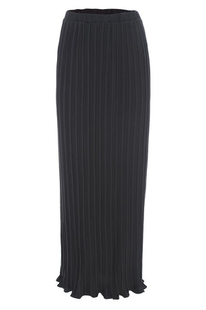 Pleated Maxi Skirt - Black