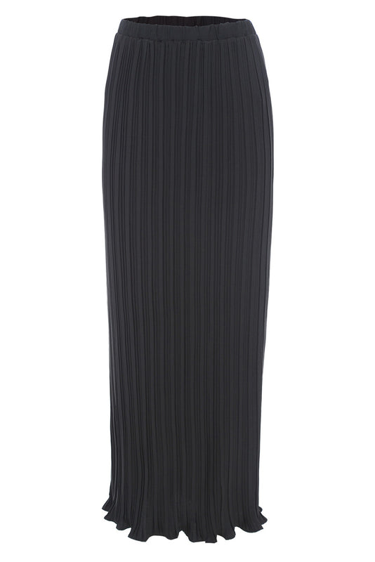 Pleated Maxi Skirt - Black