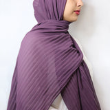 Purple - Pleated Chiffon