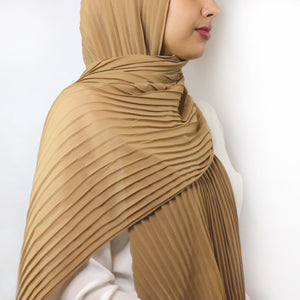 Camel - Pleated Chiffon
