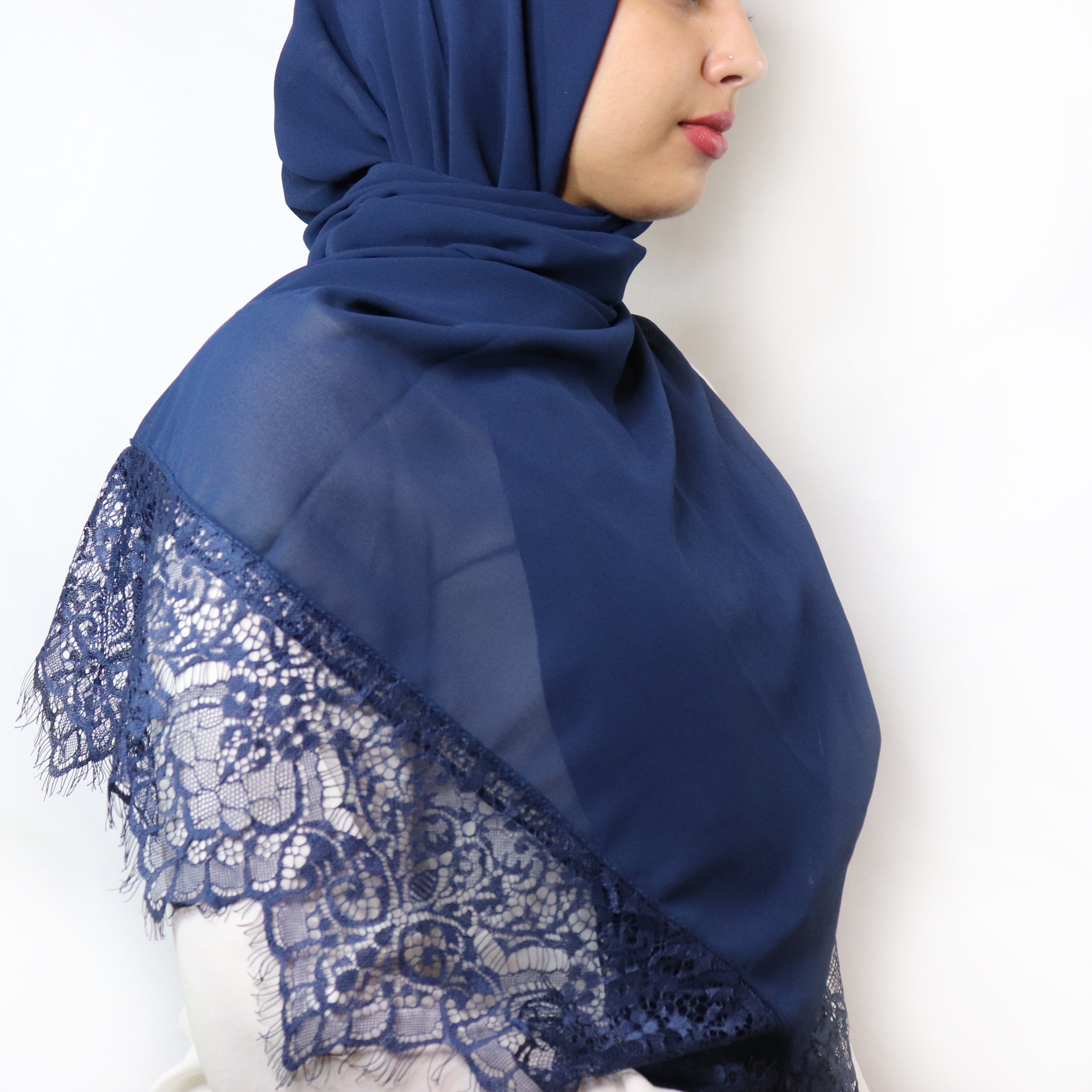 hijab with lace