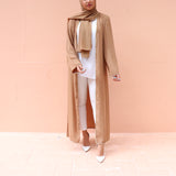 Istanbul - Open Abaya with Gold Trim