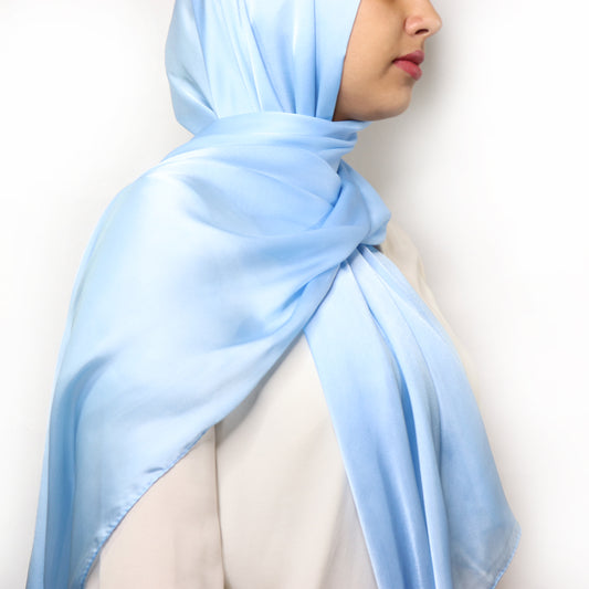 Sky - Silk Satin Hijab