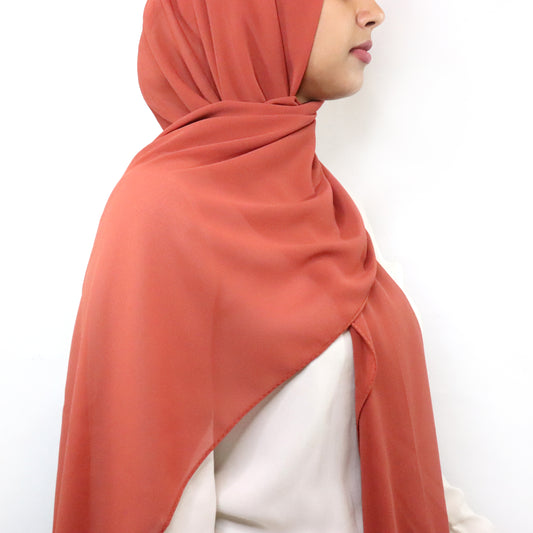 Premium Chiffon Hijab - Pomegranate