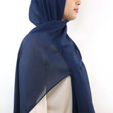 Navy - Premium Chiffon