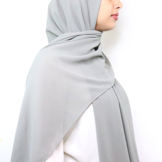 Concrete Premium Chiffon Hijab | Stylish Women's Hijabs