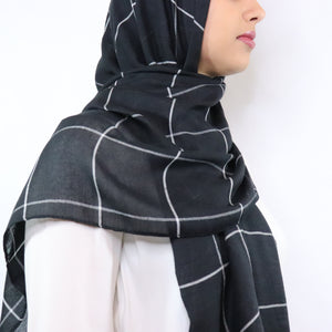 Black - Grid Viscose