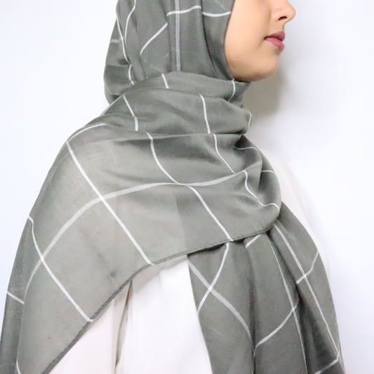 Taupe - Grid Viscose