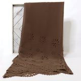 Taupe - Pearl Lasercut Chiffon